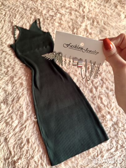 Платье лапша на бретельках новое