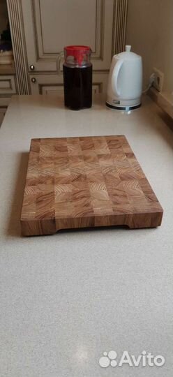 Торцевая разделочная доска из дуба 300х400х40