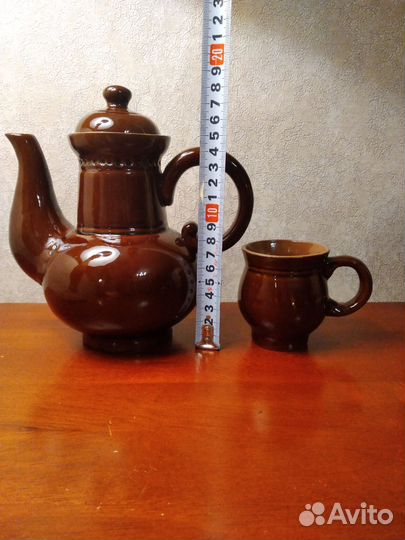 Кофейник и кружечка. Керамика СССР