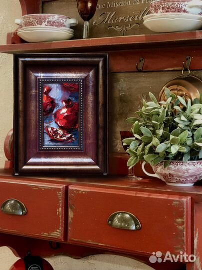 Картина маслом Сладкий гранат холст на картоне