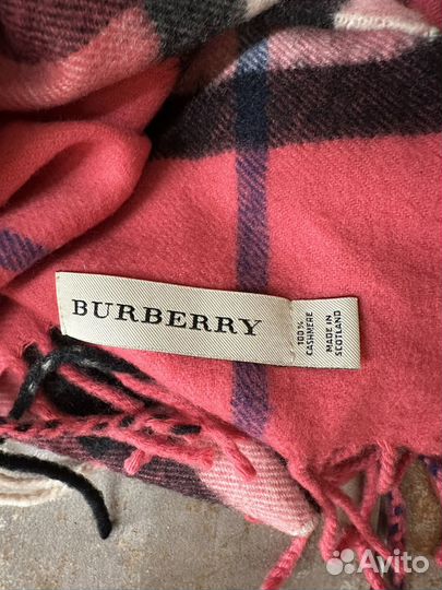 Шарф burberry розовый оригинал