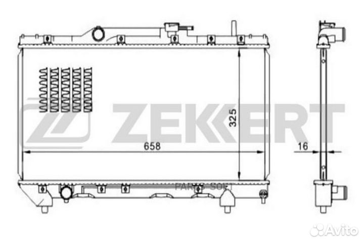 Радиатор охлаждения Тойота Карина (T190) 92