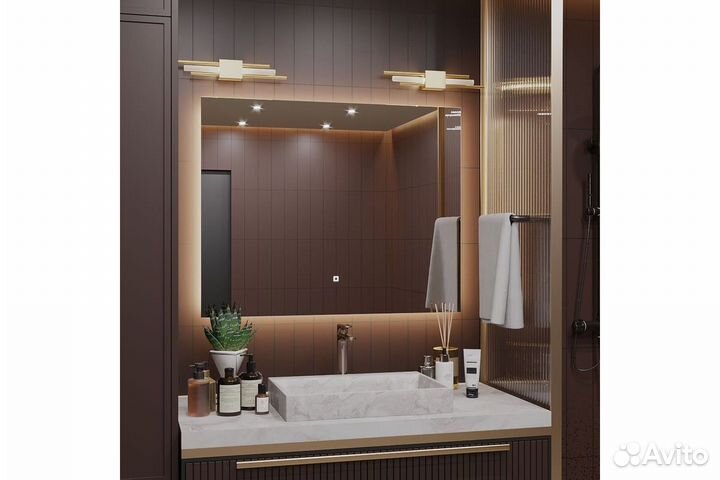 Зеркало с LED подсветкой 9,6 Вт/м 70 х 100 см