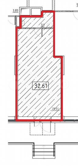 Торговая площадь, 32.61 м²