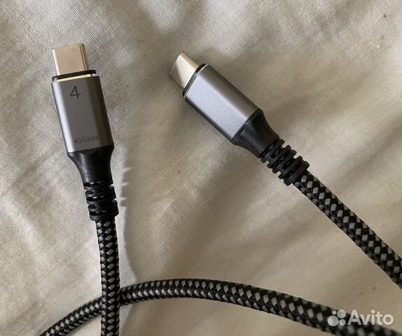 Кабель 4k 8k Thunderbolt / USB4 концы type-c 1,2 м