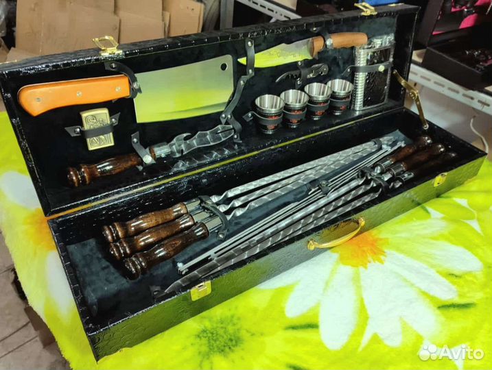 Шашлычный набор в кейсе подарочный