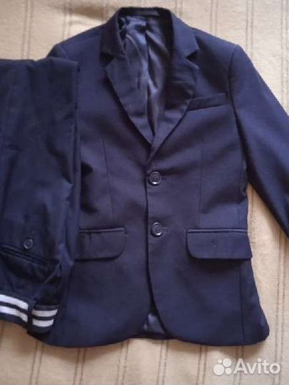 Пиджак и брюки для мальчика 134 синий