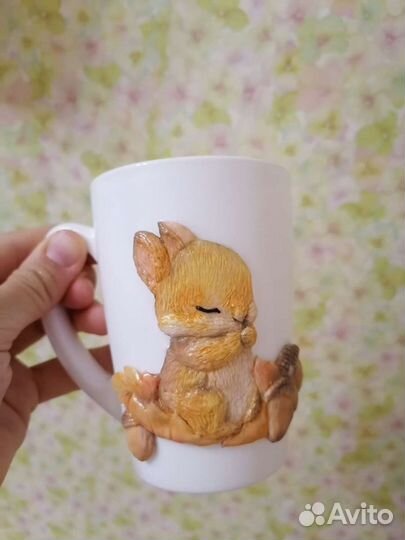 Кружка с полимерным декором