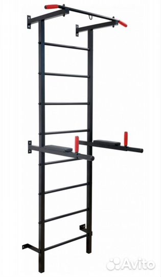Шведская стенка с турником и брусьями