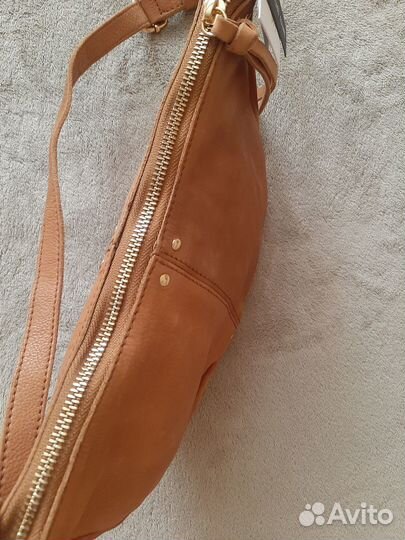 Сумка Mango натуральная кожа седло Новая