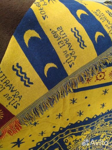 Покрывало двухстороннее синее