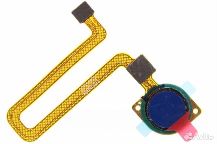 Шлейф Xiaomi Redmi 9C сканер отпечатка Синий