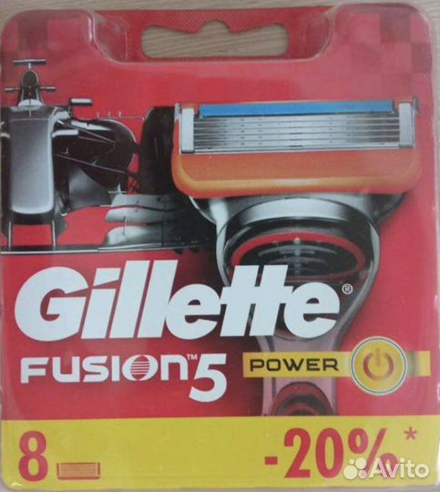 Сменные кассеты gillette fusion power. Оригинал