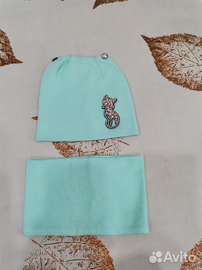 Шапка и снуд для девочки