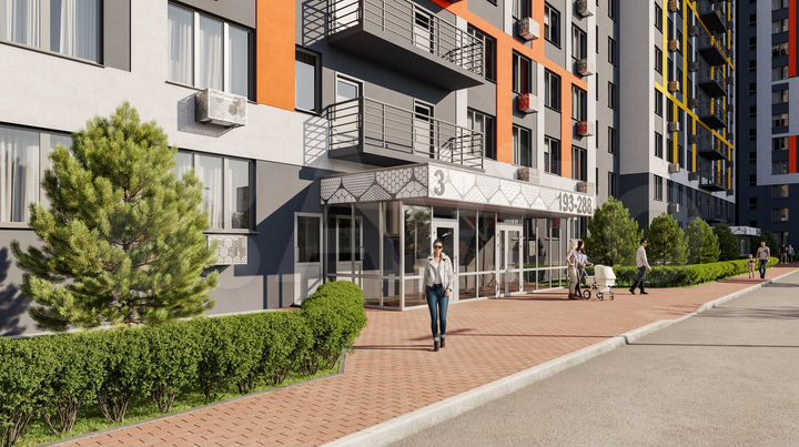 2-к. квартира, 57,9 м², 4/16 эт.