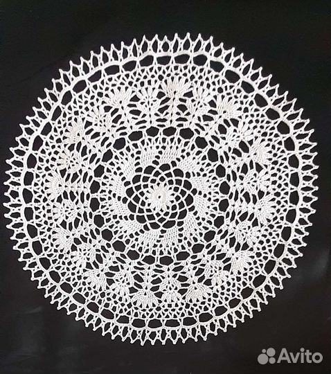 Салфетки ручной работы, ажурные, вязаные крючком