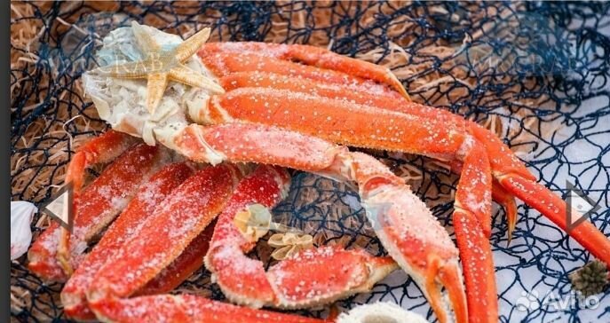 Креветки, крабы, рыба