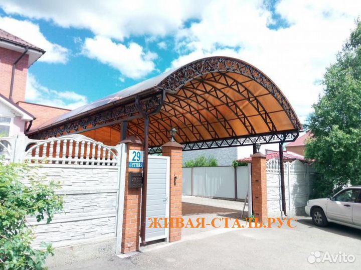 Навесы для автомобилей и козырьки из поликарбоната