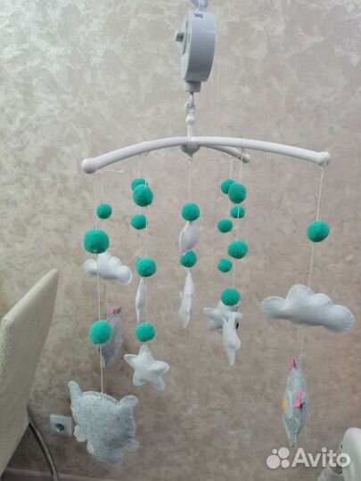 Детский мобиль в кроватку с музыкальным блоком