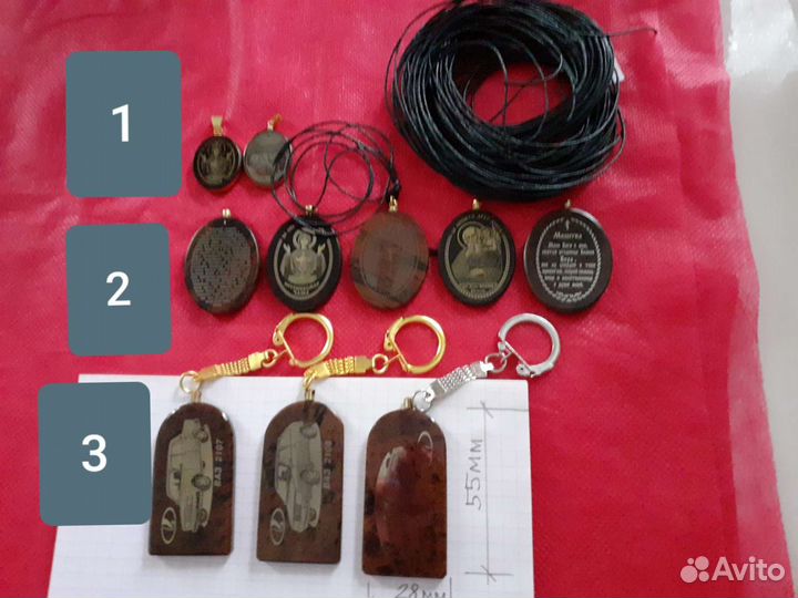 Подвески кулоны обсидиан