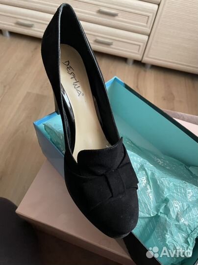 Туфли женские 39 размер черные натуральная замша