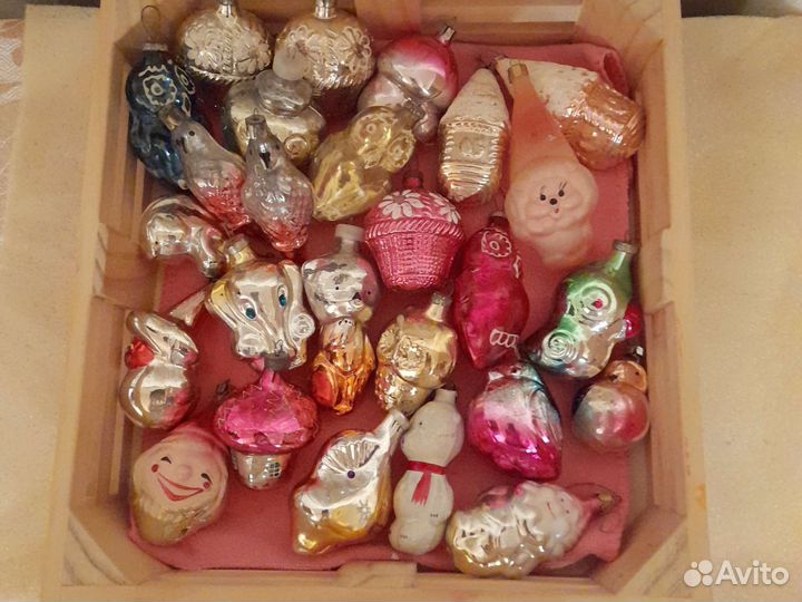Елочные игрушкиссср 50-60г.г