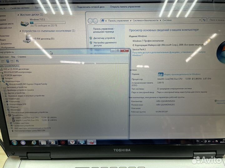 Ноутбук Toshiba pspaae-00s00gru