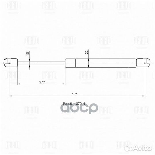 Упор газовый (амортизатор) для а/м VW Caddy (04)