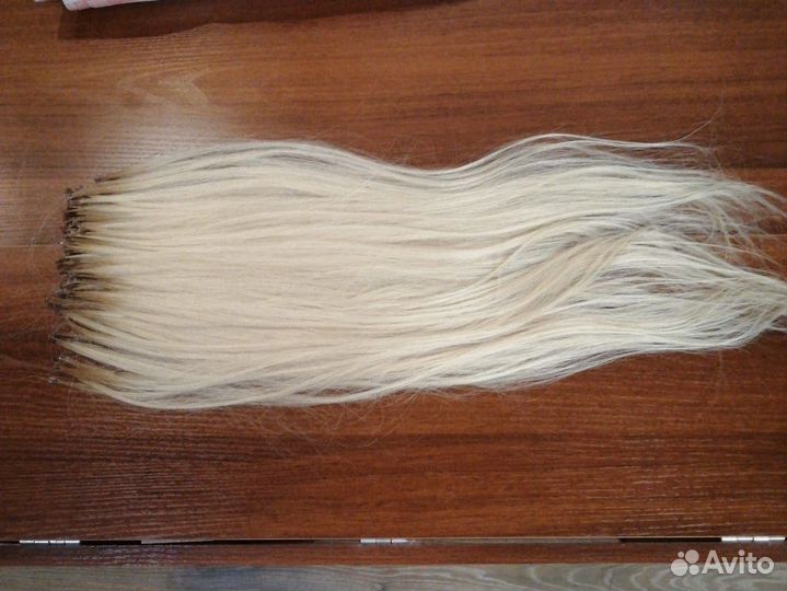 Волосы для наращивания 60 см блонд новые