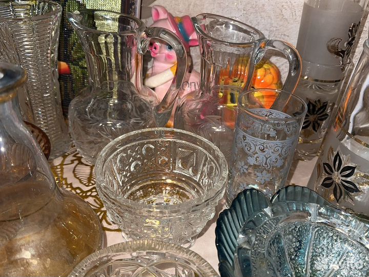 Посуда салатник хрусталь ваза пепельница рюмка