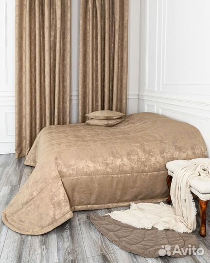 Мраморное покрывало Зарина бронза на диван
