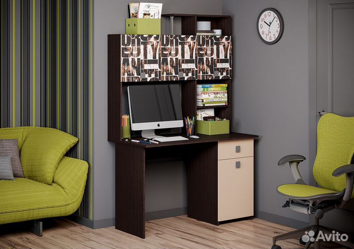 Паскаль-2 Угол школьника Венге/Бежевый + ф/п Браун