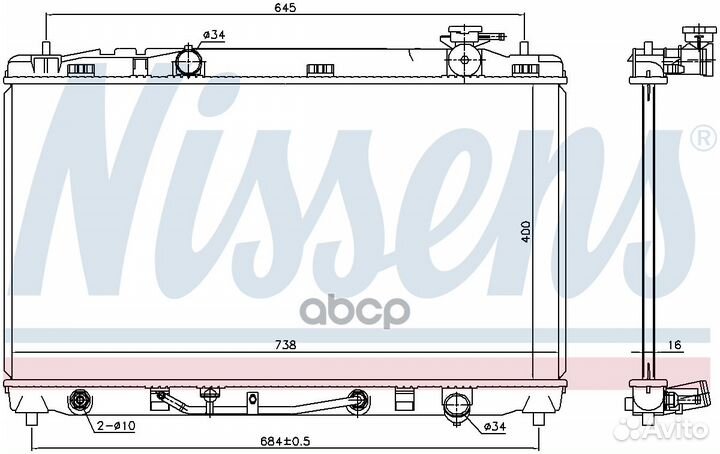 Радиатор toyota Camry 06-11/Venza 08-16 646844