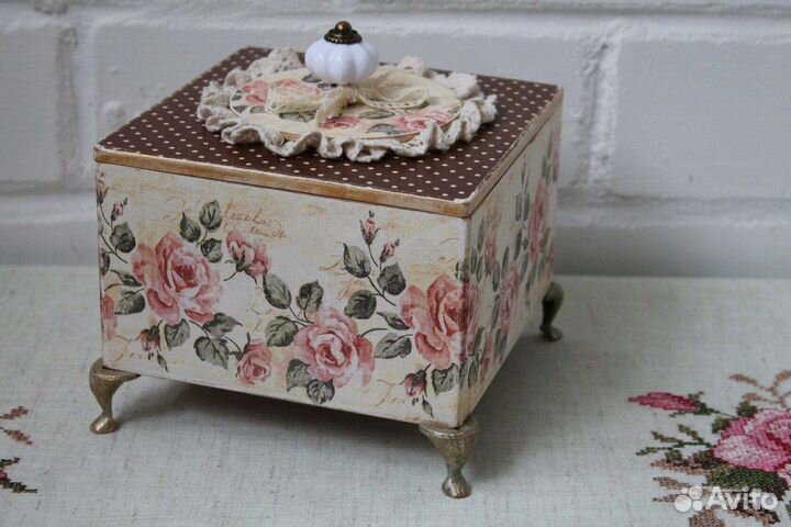 Винтажная шкатулка для чайныз пакетиков