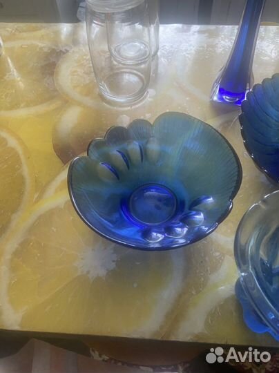 Ваза цветное стекло СССР