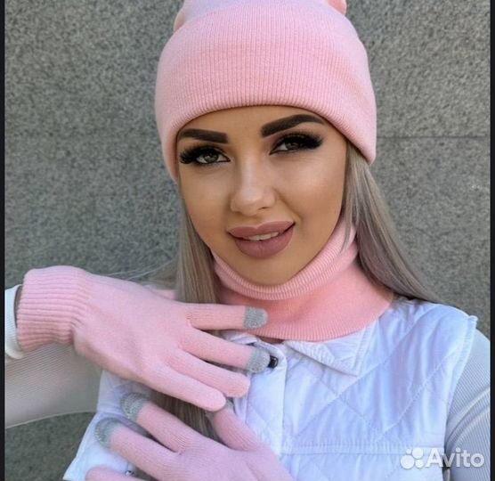 Комплект Шапка + Снуд + Перчатки