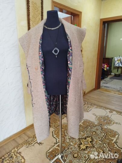 Пальто женское демисезонное 46 48 длинное