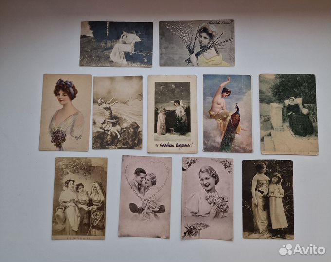 Старинные открытки, открытое письмо, Франция