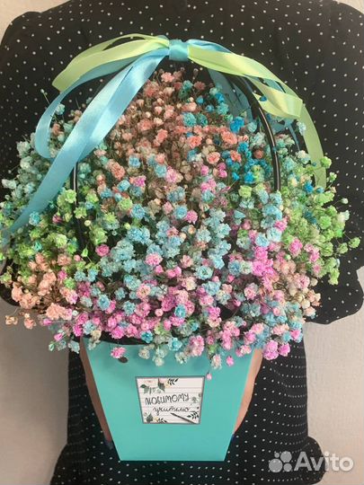 Букет цветов 1 сентября Гипсофила