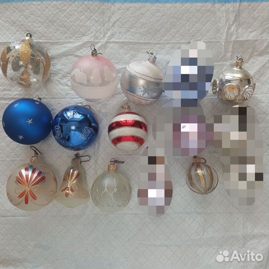 Елочная игрушка разные стекло