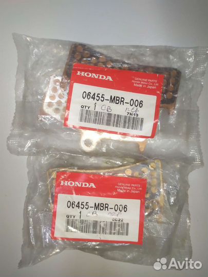Колодки передние honda 06455MBR006
