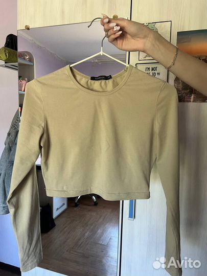 Кроп топ с длинным рукавом