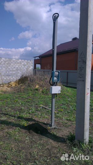 Подключение Эл.снабжение участков ижс трубостойка