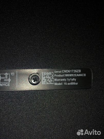 Ноутбук HP 15-ac686ur