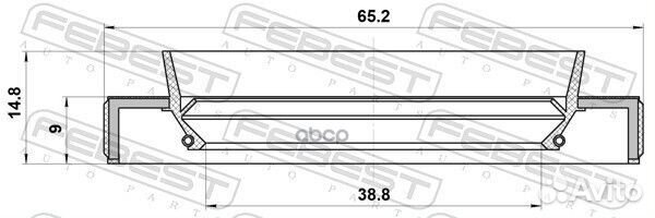 Сальник привода 38.8x65.2x9x14.8 Febest 95HBY40