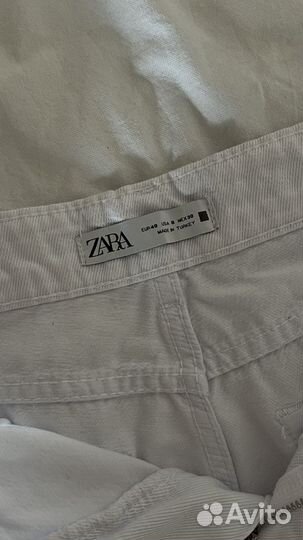 Джинсовые шорты zara белые