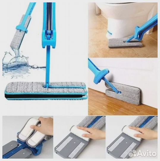 Двухсторонняя самоотжимающаяся швабра Switch Clean