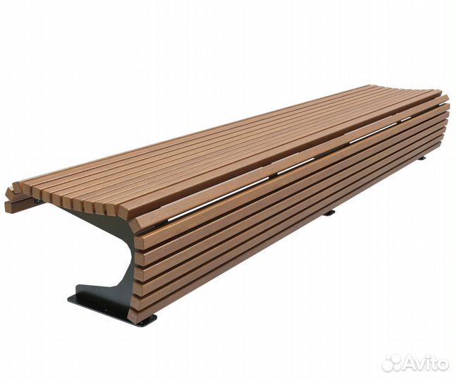 Скамейка стальная «Пифагор» без спинки 5,5 м