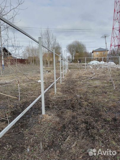 Забор из сетки рабицы