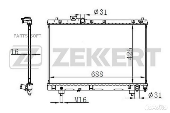 Радиатор охлаждения Тойота Пикник (M10) 96